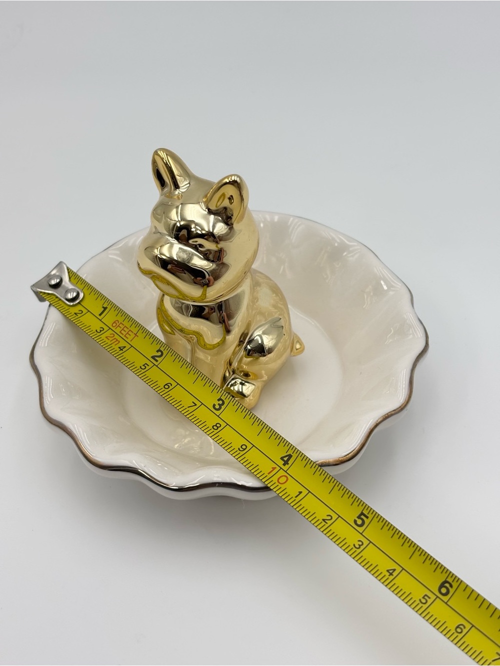 Lependor Dog Ceramic Jewelry Tray Ring Holder Trinket Dish Necklace‎ Earring - Picture 6 of 8